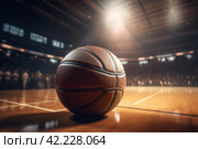 Basketball ball arena sport. Generate Ai. Стоковое AI-изображение, AI-художник Иван Рябоконь / Фотобанк Лори