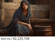 Samaritan woman well. Generate Ai. Стоковое AI-изображение, AI-художник Иван Рябоконь / Фотобанк Лори