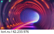 The Neon Tunnel: A Journey into the World of Light and Color. Стоковое AI-видео, аниматор Юрий Поздников / Фотобанк Лори
