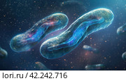 Cell division process, micro. Стоковое AI-изображение, AI-художник Кирилл Черезов / Фотобанк Лори