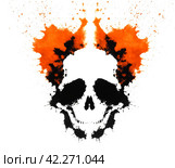 Rorschach test - a psychodiagnostic test for personality research. Generative AI. Стоковое AI-изображение, AI-художник Андрей Аркуша / Фотобанк Лори