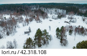 Покинутая деревня Мижостров. Карелия. Зима. Стоковое фото, фотограф Сергей Цепек / Фотобанк Лори