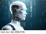 Conversational robot speaking. Generate Ai. Стоковое AI-изображение, AI-художник Иван Рябоконь / Фотобанк Лори