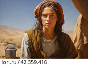 Resilient Samaritan woman well portrait. Generate Ai. Стоковое AI-изображение, AI-художник Иван Рябоконь / Фотобанк Лори