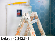 Interior of the bathroom during renovation work. Стоковое фото, фотограф Яков Филимонов / Фотобанк Лори