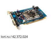 Old video card from a computer. Стоковое фото, фотограф Винокуров Александр / Фотобанк Лори