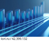 Blue Abstract Financial Graph. Стоковое AI-изображение, AI-художник Кирилл Черезов / Фотобанк Лори