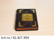 Книга по журналистике в кожаной отделке (2024 год). Редакционное фото, фотограф Вероника Павлова / Фотобанк Лори