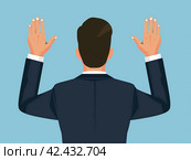 Businessman Swearing an Oath. Стоковое AI-изображение, AI-художник Кирилл Черезов / Фотобанк Лори