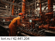 Laborious Industrial steel job. Generate Ai. Стоковое AI-изображение, AI-художник Иван Рябоконь / Фотобанк Лори