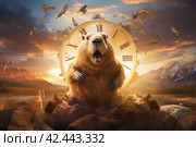 Intricate Groundhog animal house. Generate Ai. Стоковое AI-изображение, AI-художник Иван Рябоконь / Фотобанк Лори