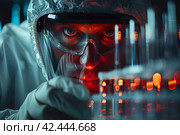 Ученый работает в лаборатории. Стоковое AI-изображение, AI-художник Щеголева Ольга / Фотобанк Лори