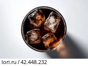 Glass cola ice fresh. Generate Ai. Стоковое AI-изображение, AI-художник Иван Рябоконь / Фотобанк Лори