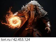 Mage druid fire. Generate Ai. Стоковое AI-изображение, AI-художник Иван Рябоконь / Фотобанк Лори