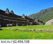 Machu Picchu is capital of the Inca Empire in Andes mountains, Peru, South America (2011 год). Стоковое фото, фотограф Сергей Стрелков / Фотобанк Лори