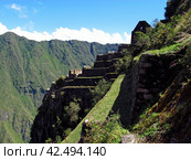 Machu Picchu is capital of the Inca Empire in Andes mountains, Peru, South America (2011 год). Стоковое фото, фотограф Сергей Стрелков / Фотобанк Лори