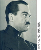 Микоян Анастас Иванович (1895-1978),  революционер, государственный и партийный деятель.Член Политбюро, нарком внешней торговли СССР.  Начал свою карьеру при жизни В.И. Ленина и ушёл в отставку лишь при Л.И. Брежневе. Середина 1930-х годов. Редакционное фото, фотограф Сергей Елизарьев / Фотобанк Лори