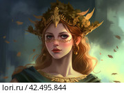 Hera greek god portrait culture. Generate Ai. Стоковое AI-изображение, AI-художник Иван Рябоконь / Фотобанк Лори