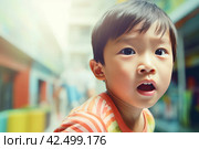 Asian cheeky little boy. Generate ai. Стоковое AI-изображение, AI-художник Иван Рябоконь / Фотобанк Лори