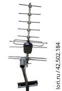 Телевизионная антенна на белом фоне. TV antenna isolated on white. Стоковое фото, фотограф Татьяна Д / Фотобанк Лори