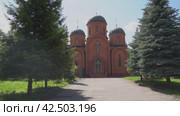 General view of the Church of St. Nicholas of Myra in Otradnoye. Стоковое видео, видеограф Потийко Сергей / Фотобанк Лори