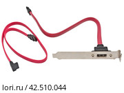 Кабель для подсоединения жесткого диска к компьютеру. Hard disk drive power cables. Стоковое фото, фотограф Татьяна Д / Фотобанк Лори