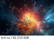 Beginning universe explosion. Generate ai. Стоковое AI-изображение, AI-художник Иван Рябоконь / Фотобанк Лори