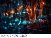 Bells cathedral religious instrumental. Generate ai. Стоковое AI-изображение, AI-художник Иван Рябоконь / Фотобанк Лори