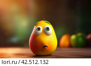 Personified alone mango. Generate AI. Стоковое AI-изображение, AI-художник Иван Рябоконь / Фотобанк Лори