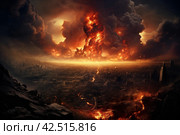 Devastating Apocalyptic scene. Generate Ai. Стоковое AI-изображение, AI-художник Иван Рябоконь / Фотобанк Лори