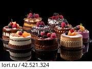 Diversified Desert cakes assorted. Generate Ai. Стоковое AI-изображение, AI-художник Иван Рябоконь / Фотобанк Лори