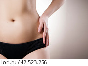 Pain in the left side. Pain in the woman body. Стоковое фото, фотограф Станислав Тарко / Фотобанк Лори