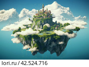 Sublime Floating island clouds. Generate Ai. Стоковое AI-изображение, AI-художник Иван Рябоконь / Фотобанк Лори