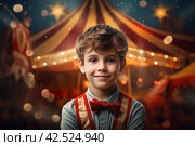 Circus tent arena performer. Generate Ai. Стоковое AI-изображение, AI-художник Иван Рябоконь / Фотобанк Лори