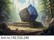 Sparkling Magic stone ball. Generate Ai. Стоковое AI-изображение, AI-художник Иван Рябоконь / Фотобанк Лори