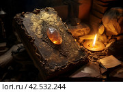 Enchanted Magic stone book. Generate Ai. Стоковое AI-изображение, AI-художник Иван Рябоконь / Фотобанк Лори