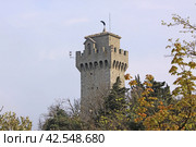 Республика Сан-Марино. Третья башня на горе Титано. (2010 год). Стоковое фото, фотограф Ерохин Дмитрий Викторович / Фотобанк Лори