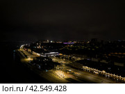 Площадь Маркина ночью в Нижнем Новгороде (2021 год). Стоковое фото, фотограф Илья Старков / Фотобанк Лори