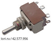 Электрический переключатель на белом фоне. Automatic circuit breaker. Стоковое фото, фотограф Татьяна Д / Фотобанк Лори