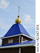 Купол Свято-Троицкой часовни. Село Старый Кавдык. Тюменская область (2023 год). Стоковое фото, фотограф Александр Тараканов / Фотобанк Лори