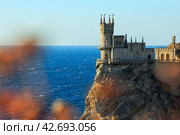 Ласточкино гнездо. Гаспра. Республика Крым. (2011 год). Стоковое фото, фотограф Роман Рожков / Фотобанк Лори