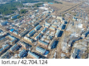 Вид с высоты на Кирово-Чепецк весной (аэросъемка 2022 года) Стоковое фото, фотограф Владислав Самошкин / Фотобанк Лори