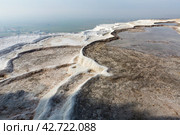 White terraced baths of Pamukkale thermal springs, Turkey. Стоковое фото, фотограф Яков Филимонов / Фотобанк Лори
