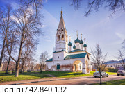 Церковь Николы в Рубленом городе, Золотое Кольцо, Ярославль (2021 год). Стоковое фото, фотограф Baturina Yuliya / Фотобанк Лори