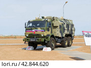 Командно-штабная машина Р-149 АКШ1 на шасси КАМАЗ в парке «Патриот». Средняя Ахтуба, Волгоградская область, Россия. (2022 год). Редакционное фото, фотограф Андрей Цыганков / Фотобанк Лори