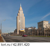 Жилой комплекс Alcon Tower на Ленинградском проспекте в Москве (2024 год). Стоковое фото, фотограф Владимир Чинин / Фотобанк Лори