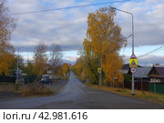 Нижний Тагил, улица Совхозная, золотая осень (2022 год). Стоковое фото, фотограф Алексей Иванов / Фотобанк Лори