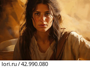Samaritan woman well portrait. Generate Ai. Стоковое AI-изображение, AI-художник Иван Рябоконь / Фотобанк Лори