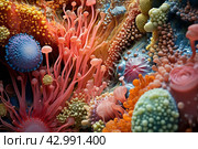 Intricate Colorful microbiome. Generate Ai. Стоковое AI-изображение, AI-художник Иван Рябоконь / Фотобанк Лори
