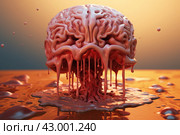 Unconventional Melting brain idea. Generate Ai. Стоковое AI-изображение, AI-художник Иван Рябоконь / Фотобанк Лори